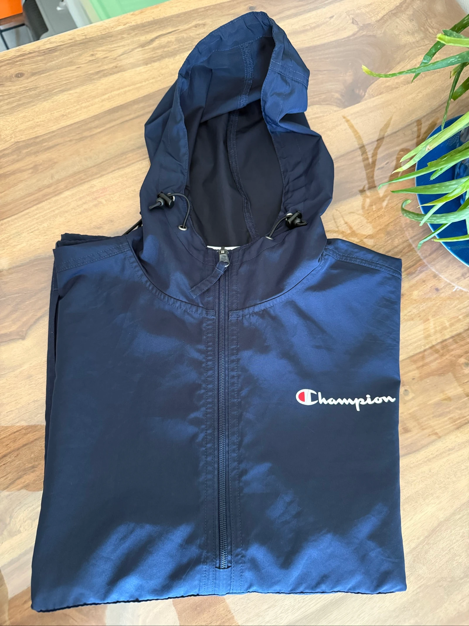 Cut-wind Champion homem S – Azul marinho – Jaqueta com capuz – Muito bom estado – photo 3